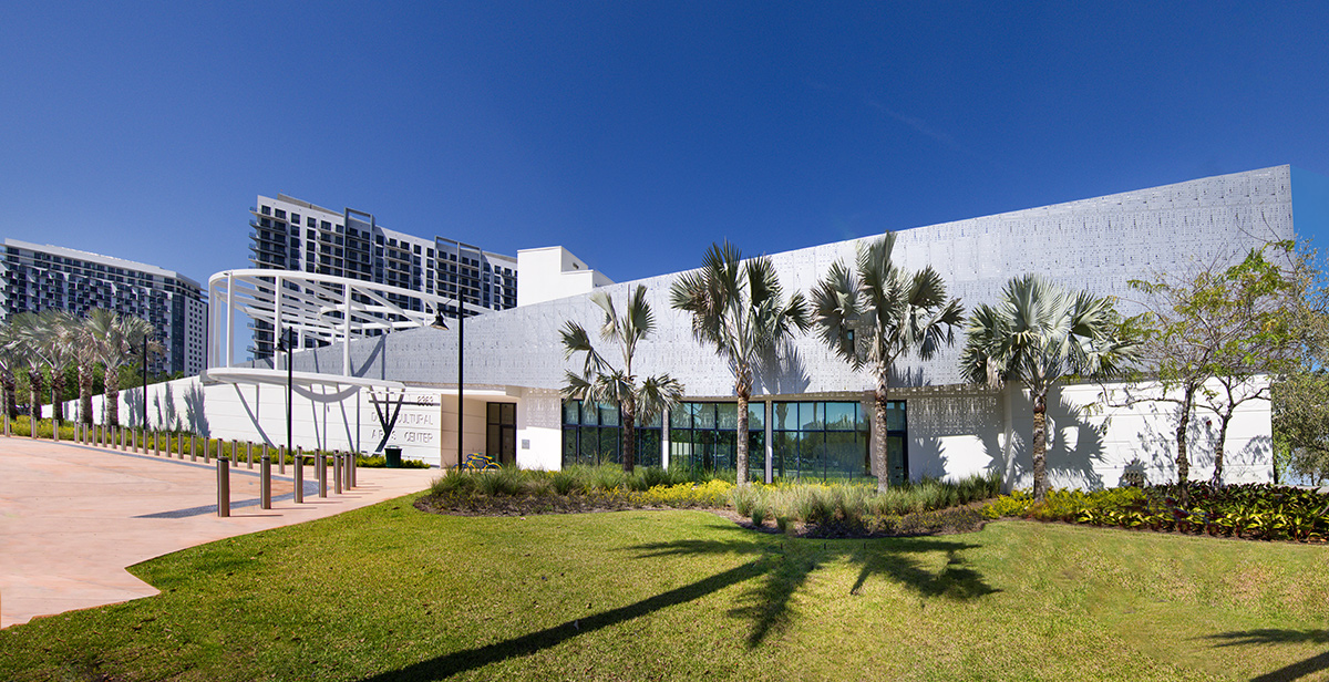 Architectural view of the Doral Cultural Center  Miami, FL